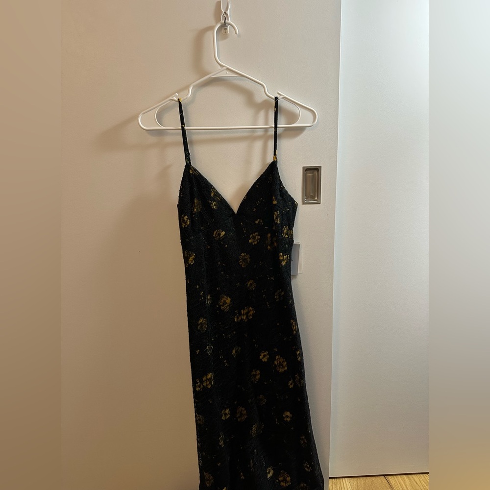 Black Floral Maxi Dress